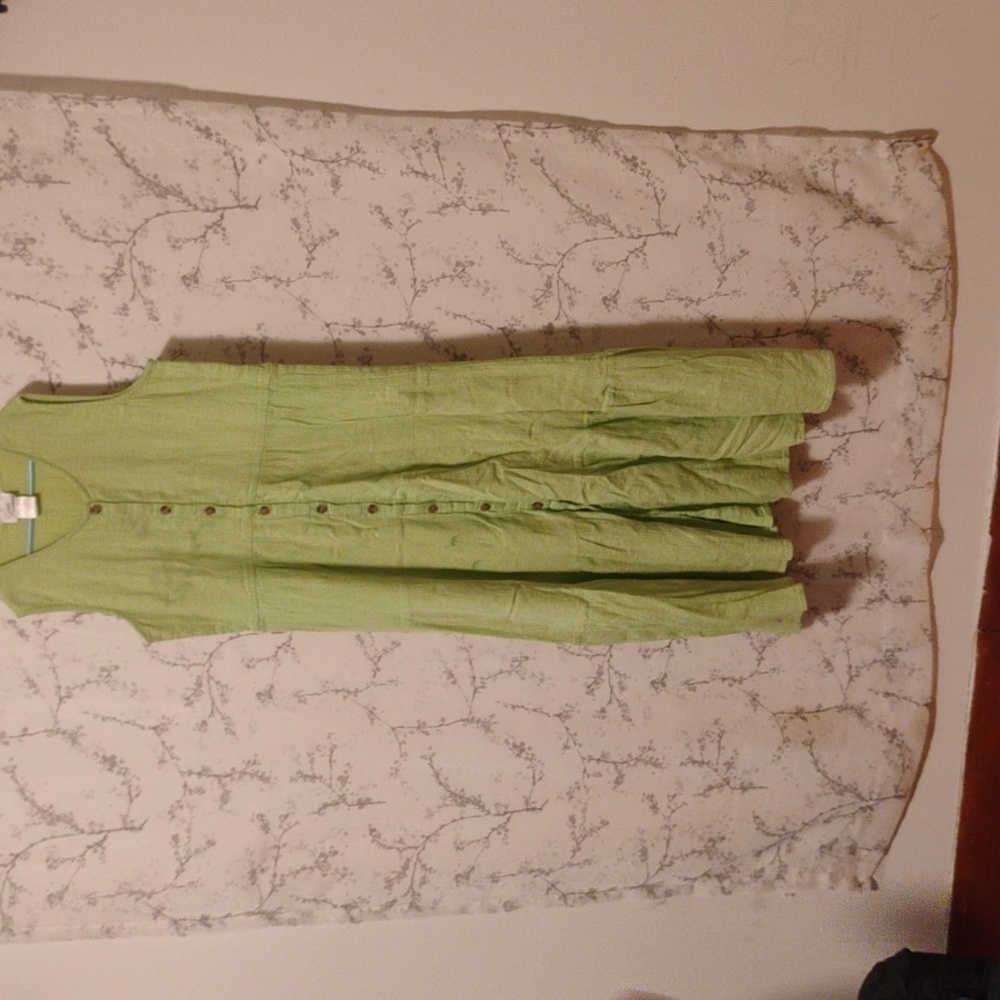 Green female summer dress